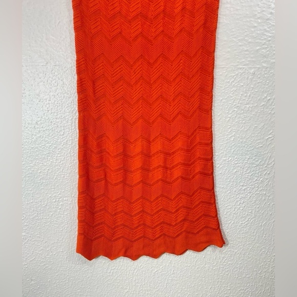 Fuzzi by Jean Paul Gaultier Orange Bodycon Sleeveless Mini Dress Women’s Medium - Picture 5 of 9